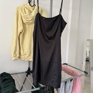 ARITZIA Satin Black Slip Dress